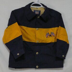 ORIGINAL MARINES | size 30 kids | Navy and Yellow Button-Up Children's Jacket